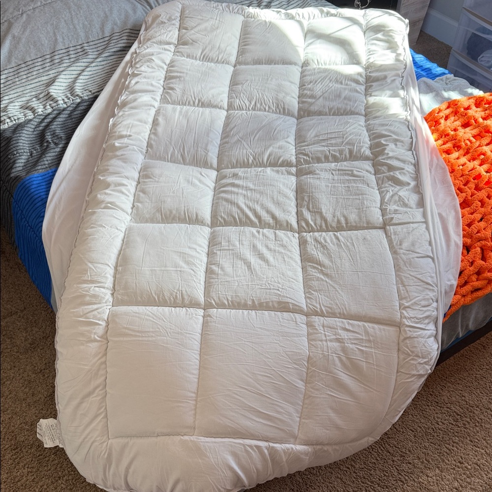 White Twin XL topper